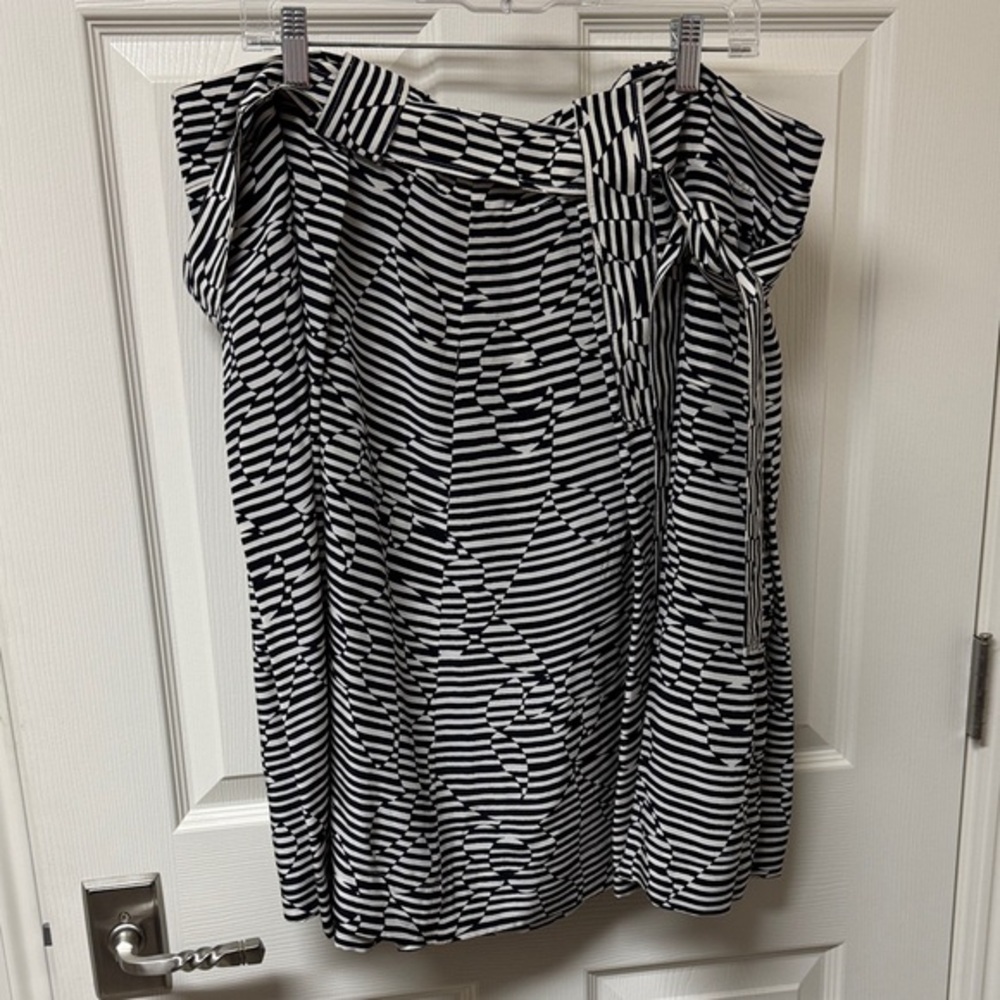 Carlisle Monochrome silk Striped Skirt